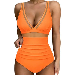 Bañador con Recortes de Malla y Frunces en la Cintura Ref. 0462 - Marea Bella Swimwear