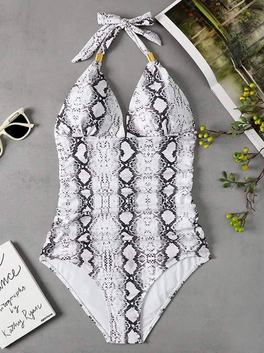 Bañador con Tirantes de Lazo y Detalles Fruncidos Ref. 0461 - Marea Bella Swimwear
