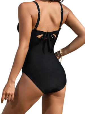 Bañador Cruzado con Detalles de Tul y Drapeados Ref. 0772 - Marea Bella Swimwear