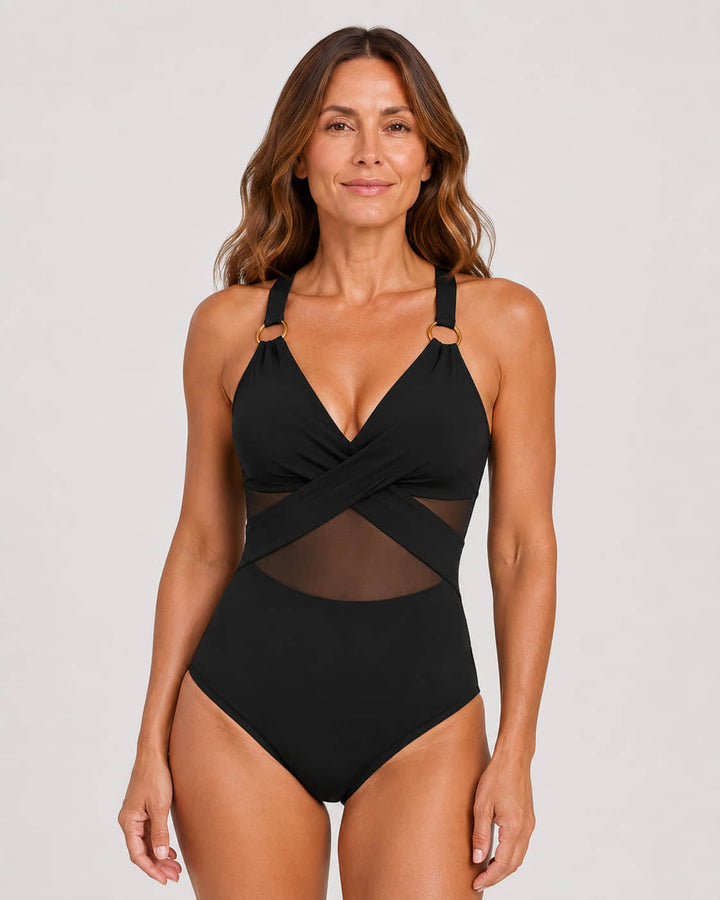 Bañador Cruzado con Tirantes Texturizados Ref. 0192 - Marea Bella Swimwear