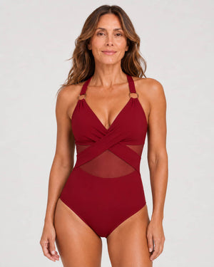 Bañador Cruzado con Tirantes Texturizados Ref. 0192 - Marea Bella Swimwear