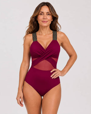 Bañador Cruzado con Tirantes Texturizados Ref. 0192 - Marea Bella Swimwear