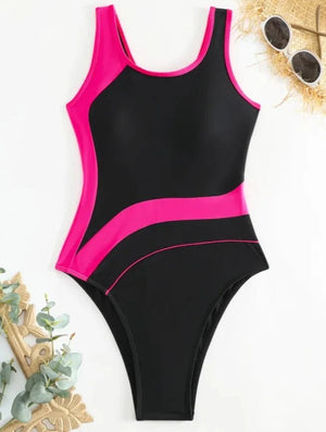 Bañador Deportivo con Recortes en Contraste Ref. 0453 - Marea Bella Swimwear