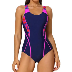 Bañador Deportivo con Tirantes Anchos y Laterales Estampados Ref. 0680 - Marea Bella Swimwear