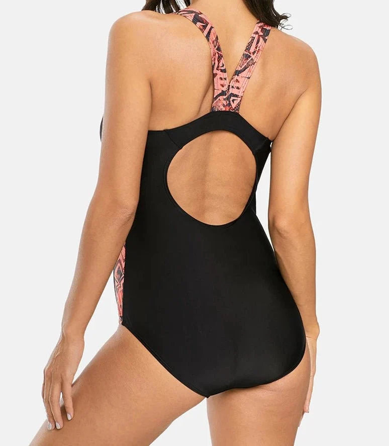 Bañador Deportivo con Tirantes Medios y Abertura en la Espalda Ref. 0677 - Marea Bella Swimwear