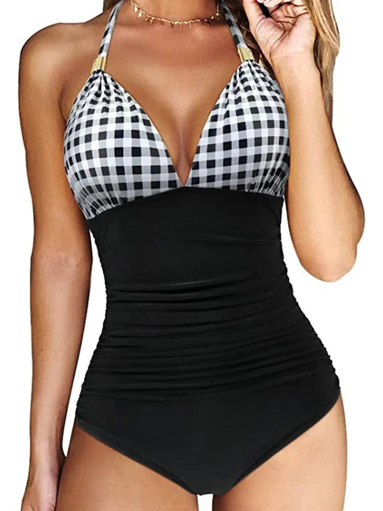 Bañador Escote V con Drapeado Lateral Ref. 0224 - Marea Bella Swimwear