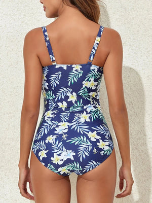 Bañador Estampado con Frunces y Tirantes Finos Ref. 0460 - Marea Bella Swimwear