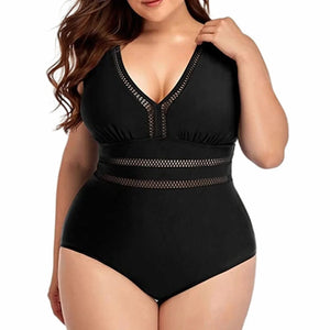 Bañador Plus Size con Recortes Calados Ref. 0601 - Marea Bella Swimwear