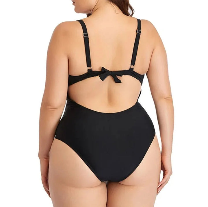 Bañador Plus Size con Copa Moldeada y Detalles de Tul Ref. 0604 - Marea Bella Swimwear