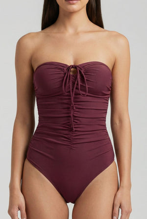 Bañador Strapless con Drapeados Frontales Ref. 0774 - Marea Bella Swimwear