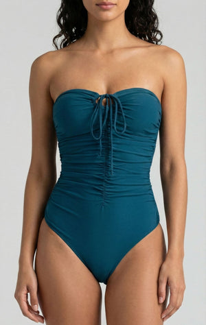 Bañador Strapless con Drapeados Frontales Ref. 0774 - Marea Bella Swimwear