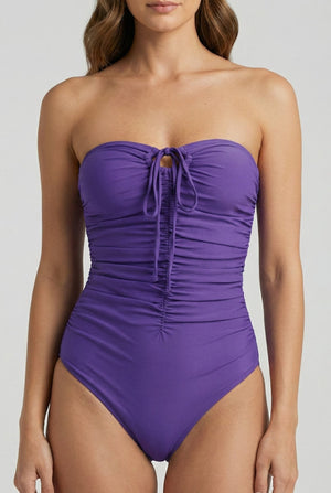 Bañador Strapless con Drapeados Frontales Ref. 0774 - Marea Bella Swimwear