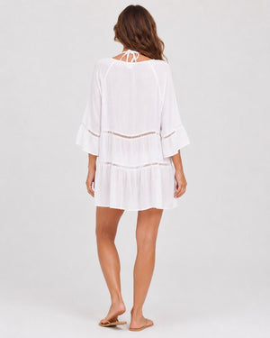 Salida de Playa Chemise con Botones y Volantes en las Mangas Ref. 0441 - Marea Bella Swimwear