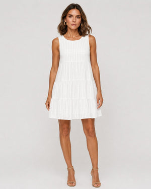 Vestido con Textura Vertical y Volante Inferior Ref. 0440 - Marea Bella Swimwear