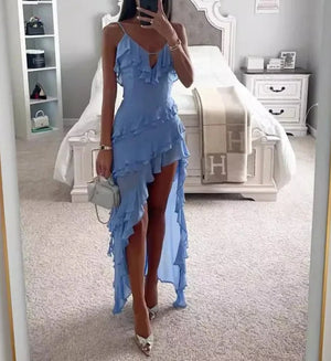 Vestido con Volantes y Tirantes Finos Ref. 0271 - Marea Bella Swimwear